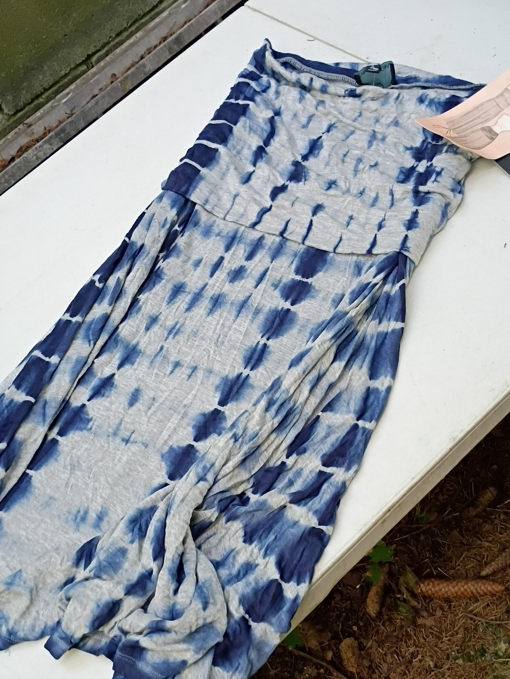 Cynthia Rowley Blue Tie-Dye Maxi Skirt Or Dress Nwt Size Xl-g